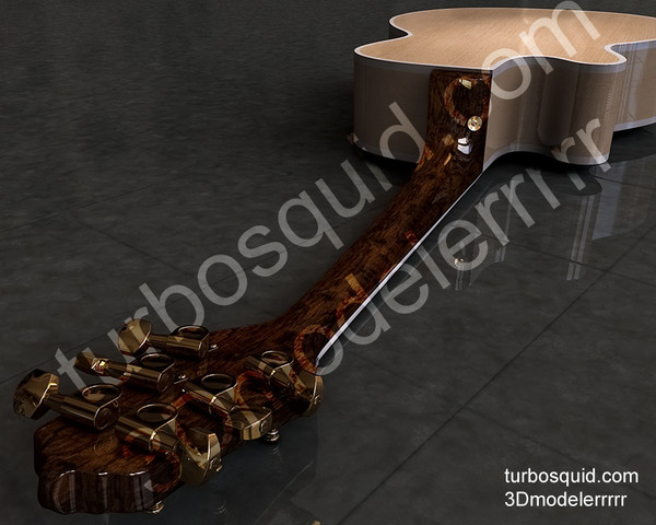 3d acoustic guitar g series - Acoustic Guitar G Series Concept by 3Dmodelerrrrr